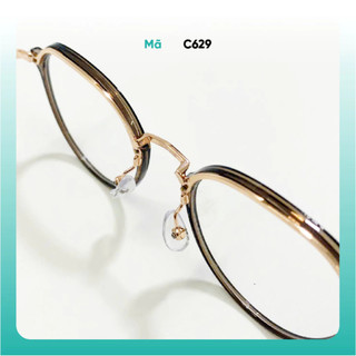 Gọng kính cận tròn thời trang nữ KAO PLUS chất liệu nhựa kim loại chắc chắn bền bỉ C629