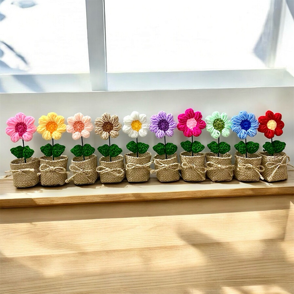 Top 7 Mẫu Hoa Len Đẹp Nhất 2025 – Sự Lựa Chọn Tinh Tế Cho Không Gian Sống