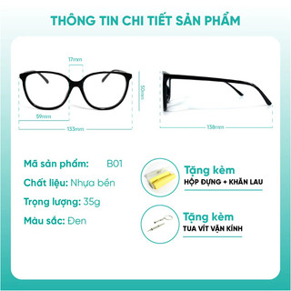 Gọng kính thời trang nam nữ KAO PLUS phù hợp nhiều dáng mặt B01
