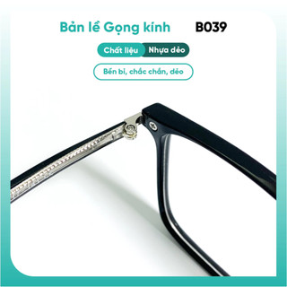 Gọng kính cận chất liệu nhựa dẻo dáng vuông nam nữ phụ kiện thời trang KAO PLUS B039