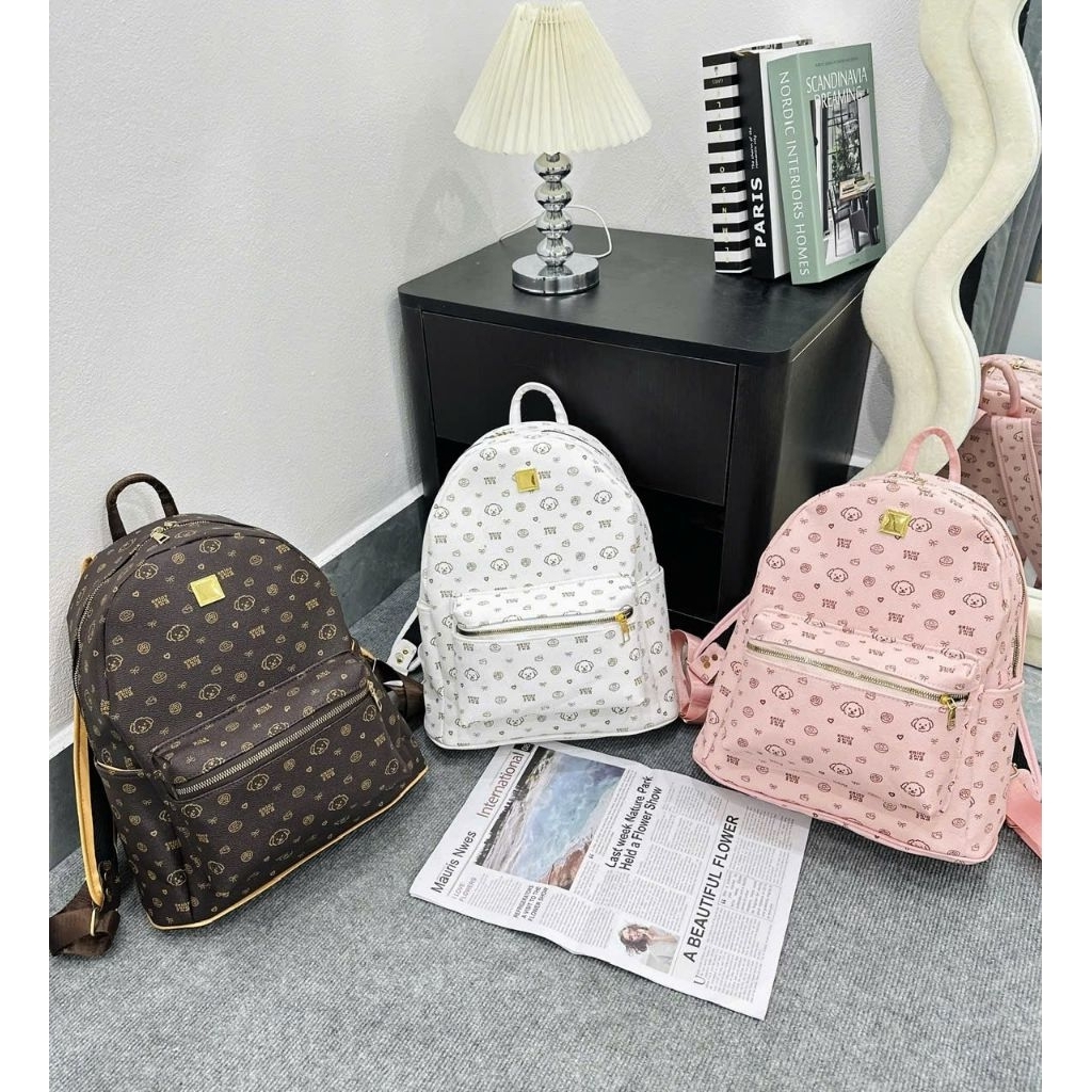 Balo Họa Tiết Gấu Chio 3 màu 2 Size Nam Nữ Đeo Đẹp Đựng Vừa Sách Vở A4 ...