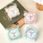 Đồng hồ báo thức để bàn mini có sticker (hàng mới về decor phòng)