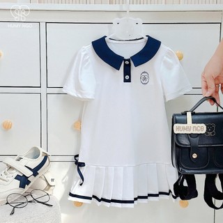 Váy polo HUMY NGO_Váy xếp ly thời trang hè xinh xắn chất liệu thun lạnh mềm mát, thấm hút mồ hôi cho bé gái 11-30kg[163]