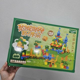 Đồ chơi lắp ráp công viên  khủng long size to 138 pcs mô hình cho bé HT Toys