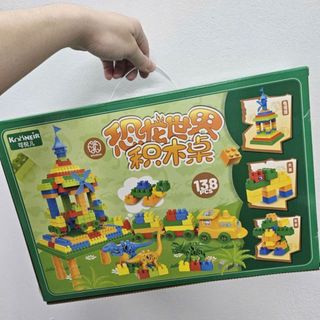 Đồ chơi lắp ráp công viên  khủng long size to 138 pcs mô hình cho bé HT Toys