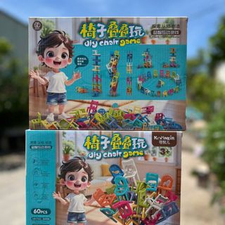 Đồ chơi xếp ghế thăng bằng , đồ chơi giáo dục phát triển trí tuệ cho bé HT Toys