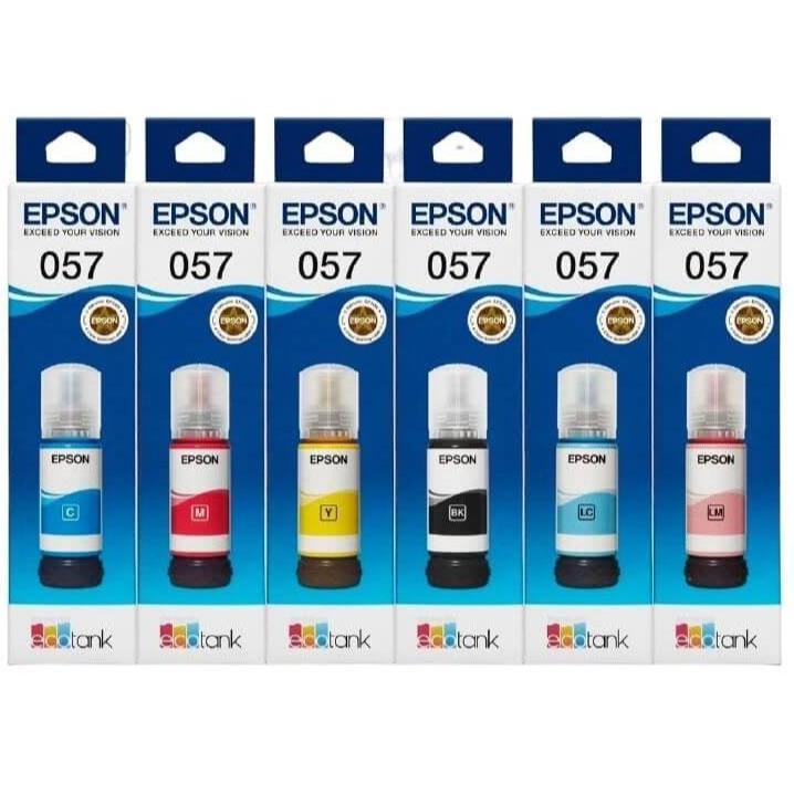 Mực In Epson 057 Chính Hãng (Bộ 6 Màu) Cho Máy In L8050 L18050 - Mực In Ảnh Cao Cấp Sắc Nét, Bảo Vệ Đầu Phun Tuyệt Đối