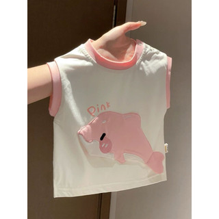 Set bộ áo sát nách + quần short hình cá mập cho bé
