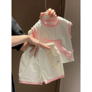 Set bộ áo sát nách + quần short hình cá mập cho bé