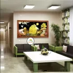 Tranh phong thuỷ thuận buồm xuôi gió khổ lớn tráng gương 3D khung vân gỗ 7cm sang trọng treo phòng khách mang tài lộc — ảnh 4