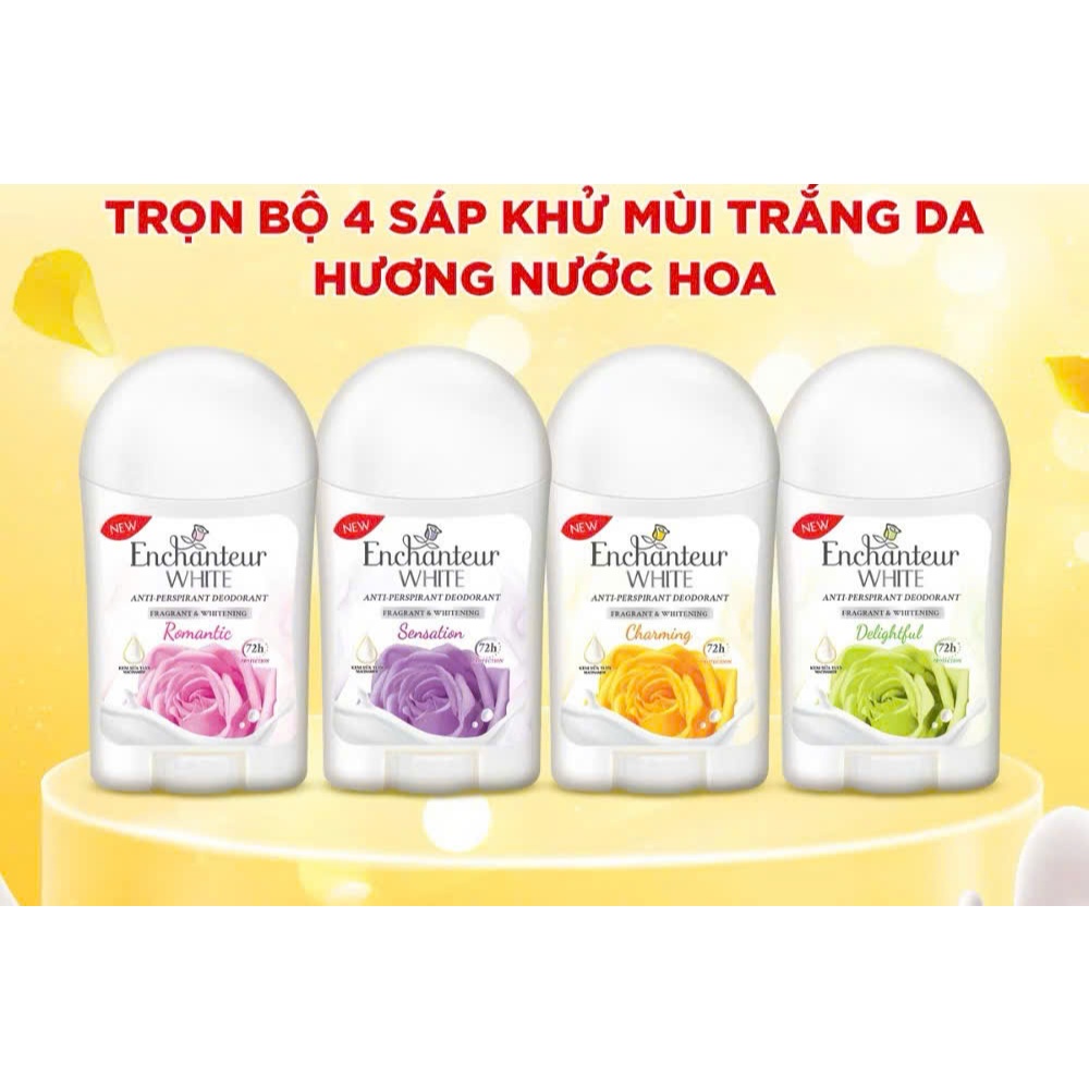 Sáp khử mùi trắng da Enchanteur Charming/ Romantic/ Delightful 40gr