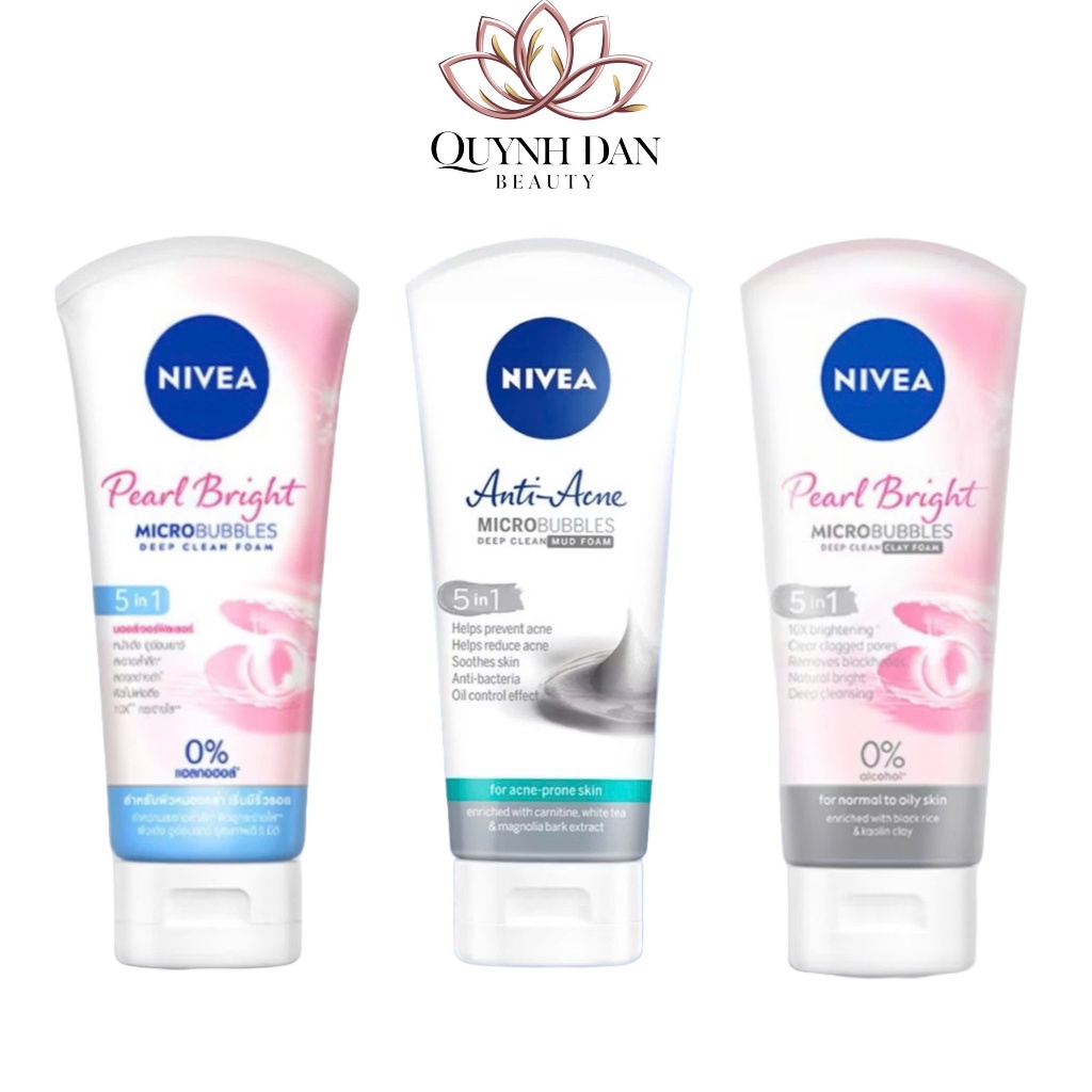 Sữa Rửa Mặt NIVEA Pearl Bright Dưỡng Sáng Da Ngọc Trai 100g