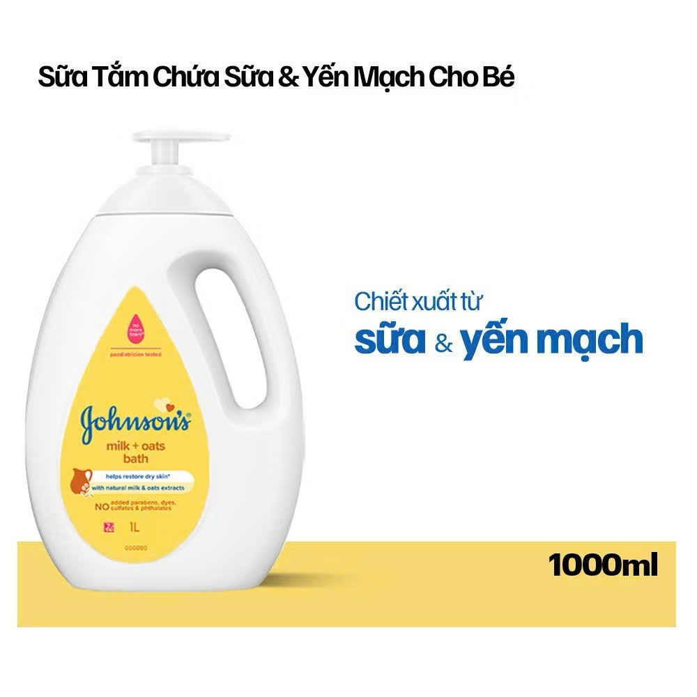 Sữa tắm Johnson's Sữa Gạo - Yến Mạch 1000ml