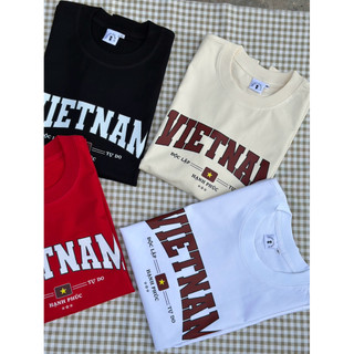 Áo thun in hình chữ Việt Nam mẫu mới yêu nước 2.9 form rộng nam nữ áo gia đình chất Cotton premium 250gsm
