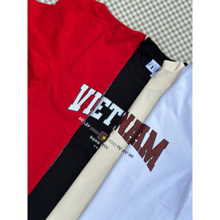 Áo thun in hình chữ Việt Nam mẫu mới yêu nước 2.9 form rộng nam nữ áo gia đình chất Cotton premium 250gsm