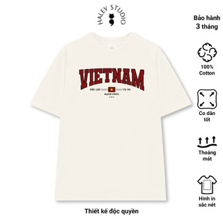 Áo thun in hình chữ Việt Nam mẫu mới yêu nước 2.9 form rộng nam nữ áo gia đình chất Cotton premium 250gsm