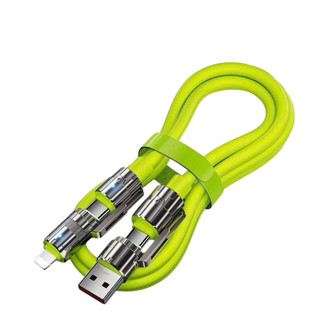 Cáp Sạc Nhanh 4 Trong 1 Type C Sạc 240W Sạc Được mọi Dòng Máy Truyền Dữ Liệu Hổ trợ Sạc nhanh Dây Bọc Silicon Bền Dẻo