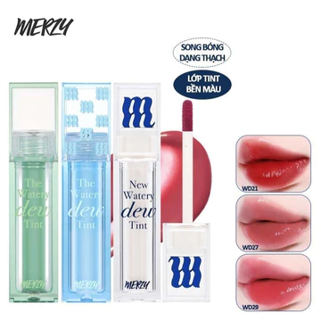 Son Tint Bóng Dạng Thạch, Bền Màu, Lâu Trôi Cho Đôi Môi Căng Mọng, Ẩm Mịn Merzy The Watery Dew Tint 4g