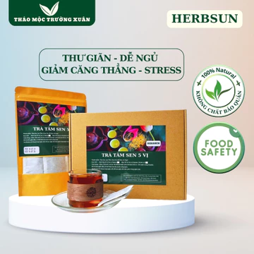 COMBO 120 gói trà Tâm Sen 5 vị (Tim sen) - Dễ ngủ giảm căng thẳng stress, thơm dịu đậm vị dễ uống