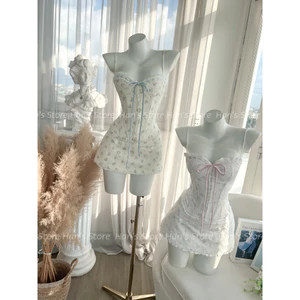 SET VÁY HOA NHÍ TÔNG VINTAGES CORSET MÙA HÈ CỰC XINH(ẢNH THẬT)
