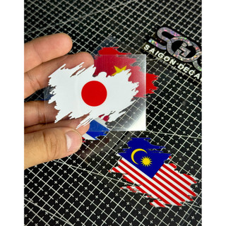 Tem Sticker DTF Tem Cờ Việt Nam, Cờ Thailand, Cờ Malaysia Dán Trang Trí |SGDC - 1 Cái/Cặp|