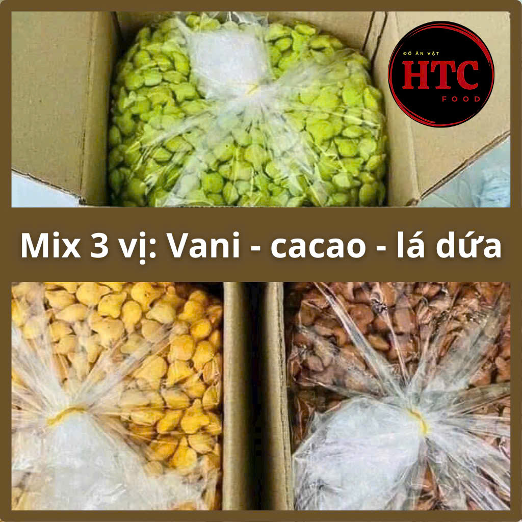 Bánh quy gấu nhân kem sữa Thiên Hồng chính hãng mix 3 vị, bánh kẹo ăn vặt ít ngọt thơm ngon HTC Food