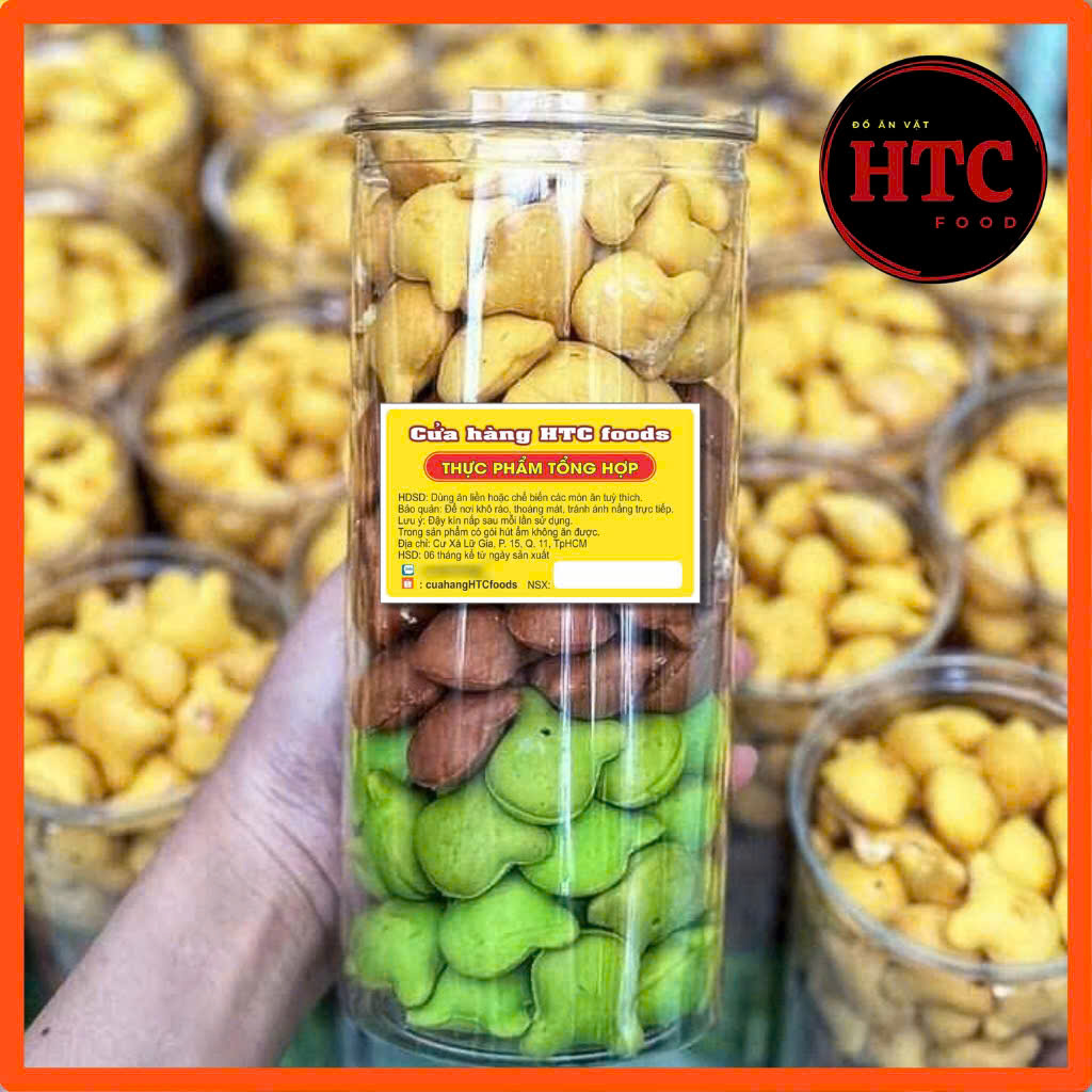 Bánh quy gấu nhân kem sữa Thiên Hồng chính hãng mix 3 vị, bánh kẹo ăn vặt ít ngọt thơm ngon HTC Food