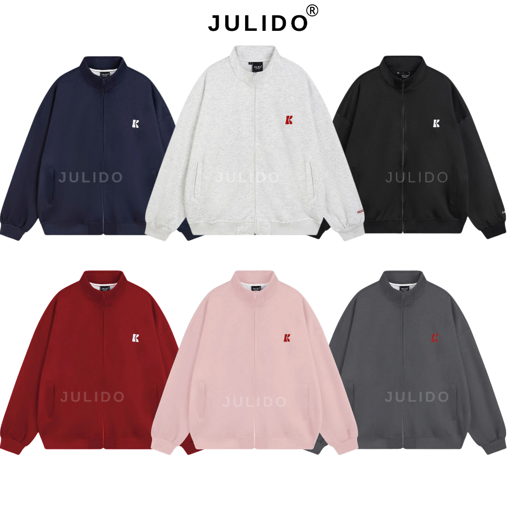 Áo khoác JULIDO vải nỉ 2 da form boxy mặc được bốn mùa