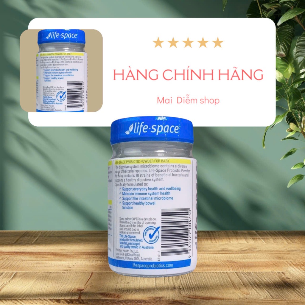 M.e.n bột vi sinh cho bé từ 0 đến 12 tuổi LIFE SPACE probiotic for Baby, children úc 40g & 60g dạng bột