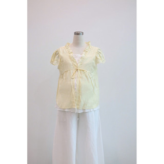 [Nhà Moom] Áo Babydoll 2 lớp phối viền bèo bigsize cho Mẹ Bầu Mùa Hè Xinh