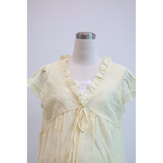[Nhà Moom] Áo Babydoll 2 lớp phối viền bèo bigsize cho Mẹ Bầu Mùa Hè Xinh