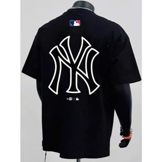 Áo phông MLB  KOREA nam nữ cao cấp, 100% cotton co giãn 2 chiều , định lượng 250gms,NY VIỀN TRẮNG