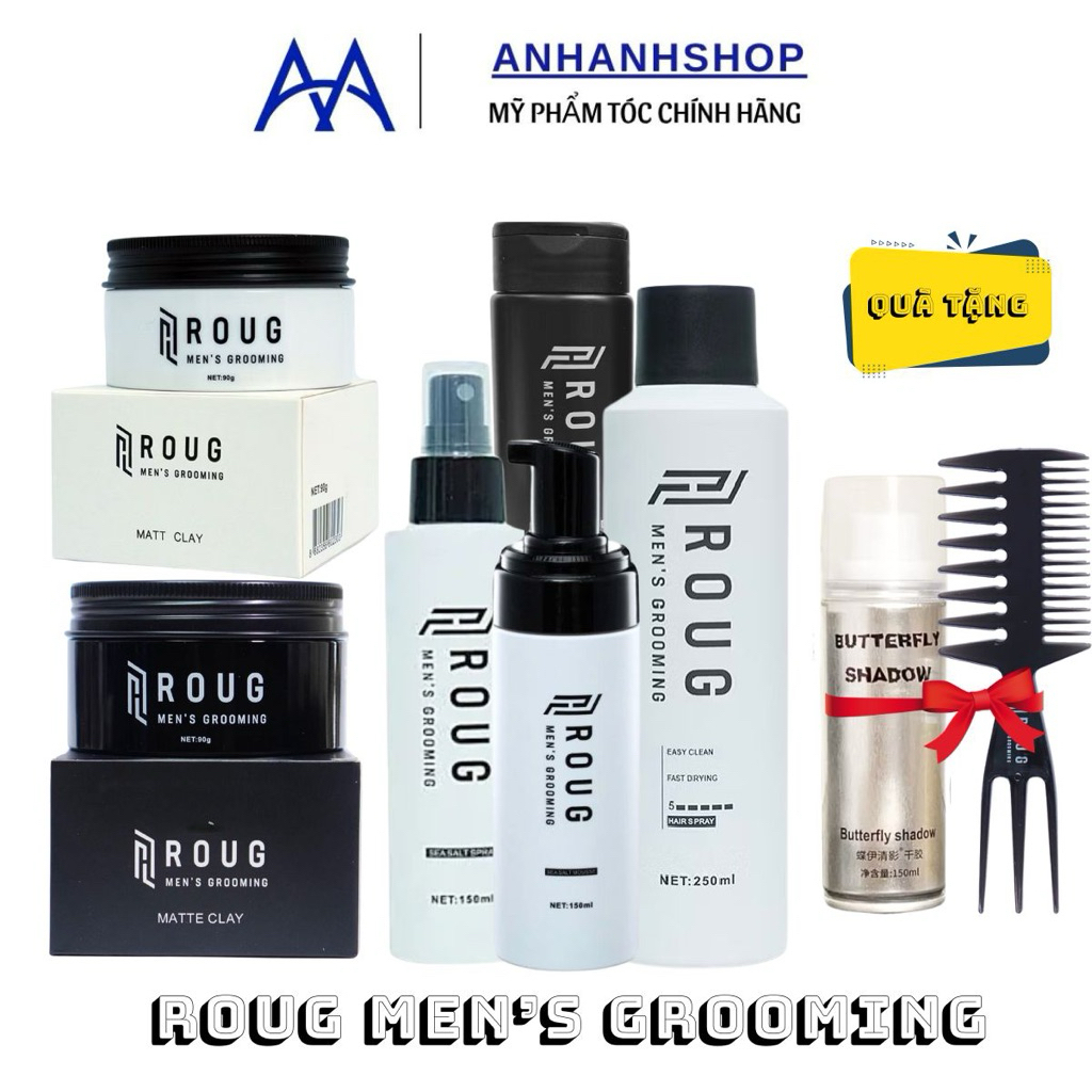 Roug Men’s Grooming | Sáp Vuốt Tóc Roug Matt Clay (Trắng) và Matte Clay ...