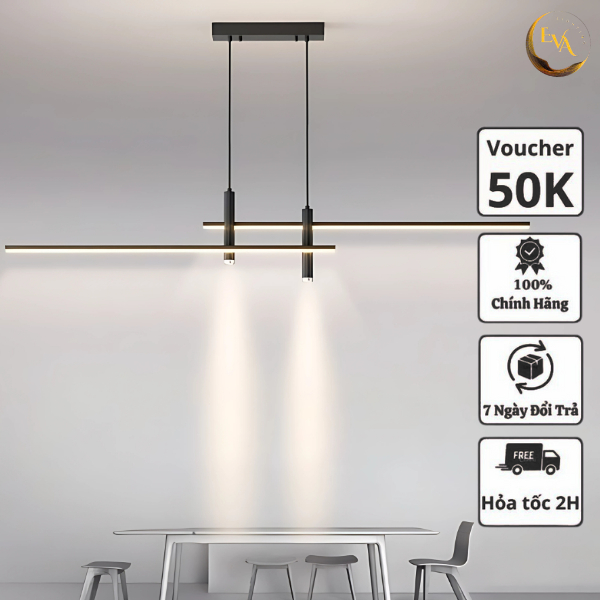 Đèn thả bàn ăn EVA BD004 LED 3 màu ánh sáng trang trí phòng khách, phòng ăn, quán cafe, nhà hàng bảo hành 24 tháng
