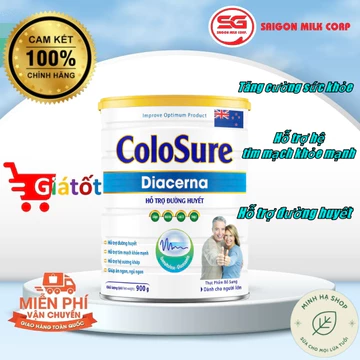 (Mẫu mới) Combo 2 lon Sữa bột Colosure Diacerna (900g) - Sữa dành cho người bệnh tiểu đường, giúp ổn định đường huyết