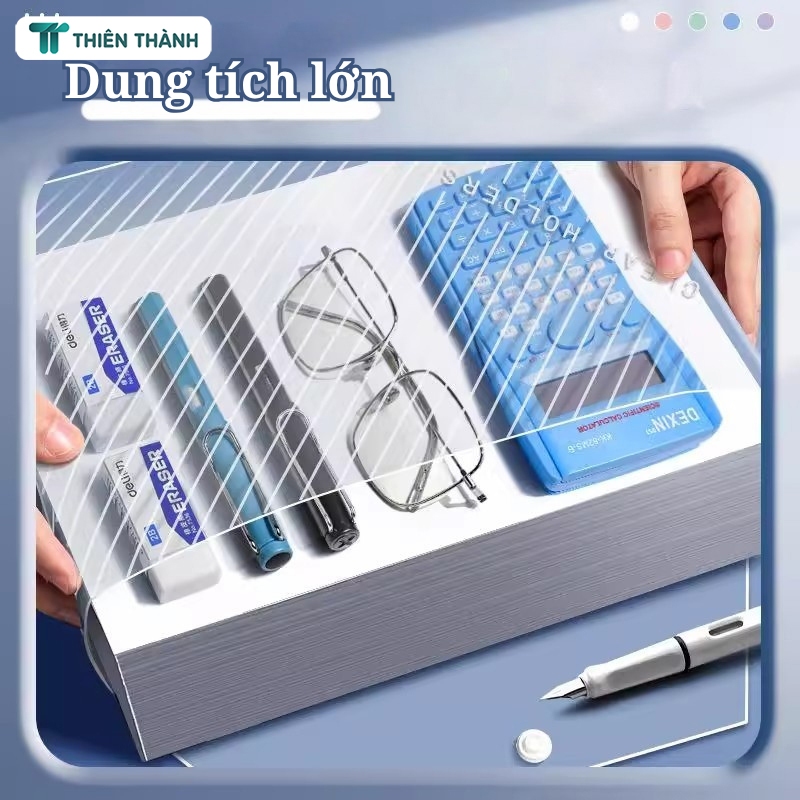 Túi Đựng Tài Liệu A4 Bản Trong Suốt - Túi Đựng Giấy Tờ  Chống Nước, Có Nút Bấm Tiện Lợi Cho Văn Phòng/Học Sinh