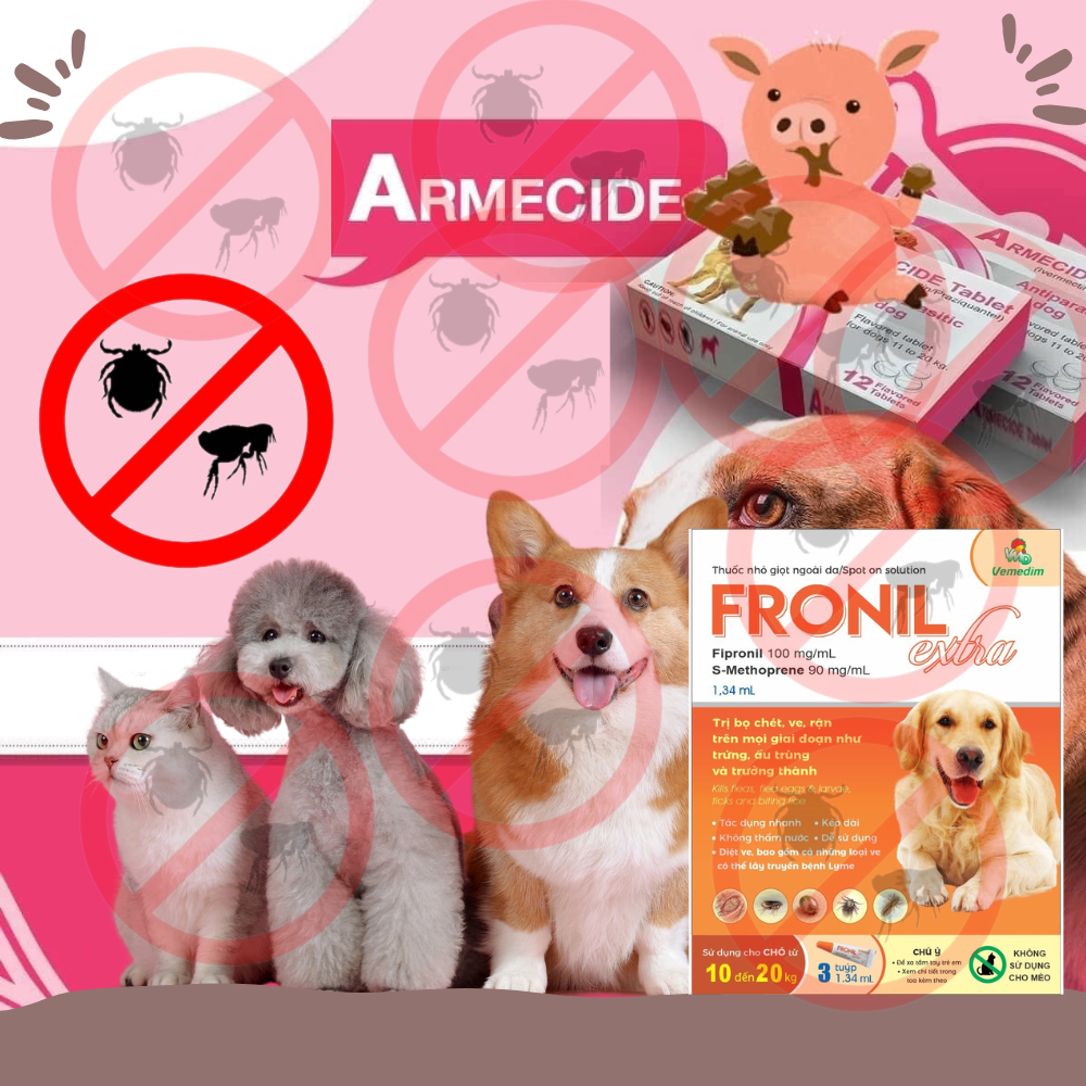 Nhỏ gáy fronil extra trị ve rận có bán lẻ 1 tuýp