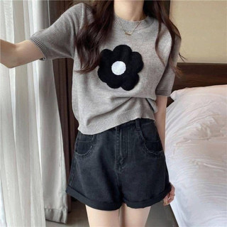 ÁO LEN CỘC TAY THÊU HOA QC