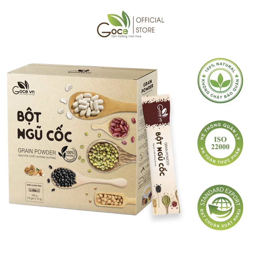 Bột ngũ cốc dinh dưỡng Goce - 180g (18 gói x10g)