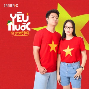 Áo thun unisex người lớn CANIFA áo thun Việt Nam cờ đỏ sao vàng Quốc Khánh 2/9  - BST CANIFA S 5TS25S021