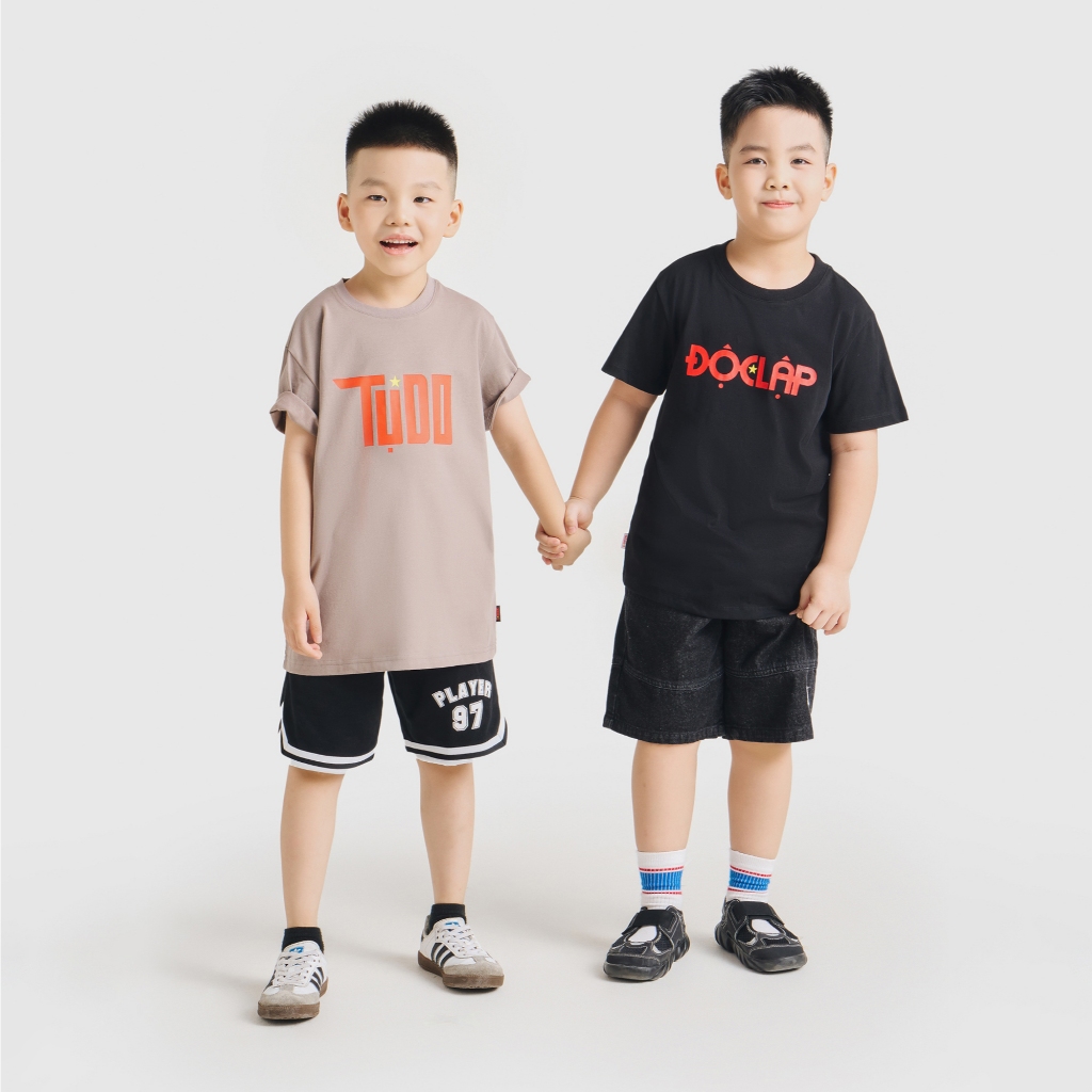 Áo thun Việt Nam áo phông unisex trẻ em cờ đỏ sao vàng CANIFA S mừng quốc khách 2/9 GG 3TS25S013
