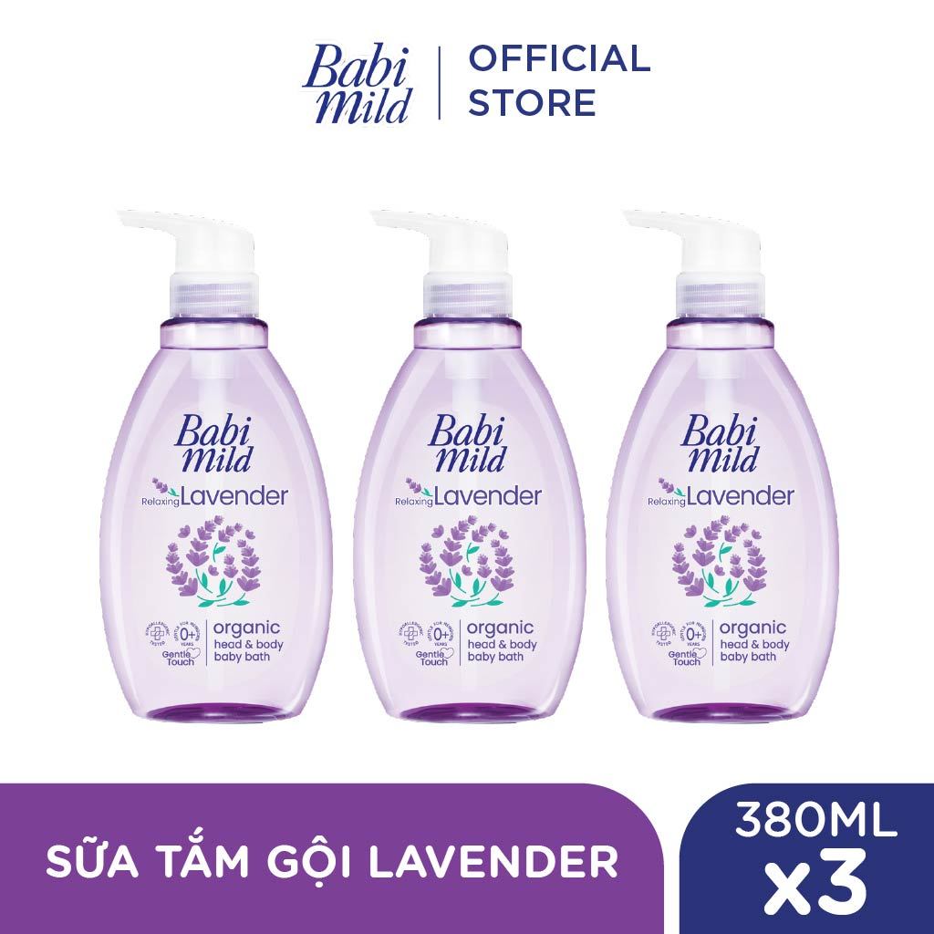 Combo 3 Sữa tắm gội toàn thân cho bé Babi Mild 380MLx3