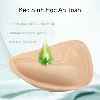 Miếng Độn Ngực Silicon Mềm Dày 3cm Siêu Nâng V1, Độn Ngực Hình V Nâng V1 Tự Nhiên King Shop D-3008