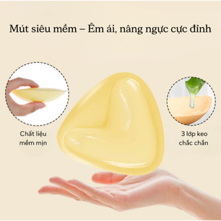 Miếng Độn Ngực Silicon Mềm Dày 3cm Siêu Nâng V1, Độn Ngực Hình V Nâng V1 Tự Nhiên King Shop D-3008