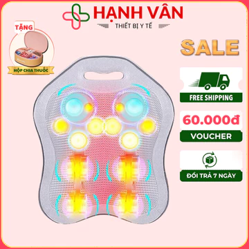 Gối massage cổ vai gáy MISUKO LA-96 , máy massage lưng cột sống, máy massage lưng cổ vai gáy hồng ngoại