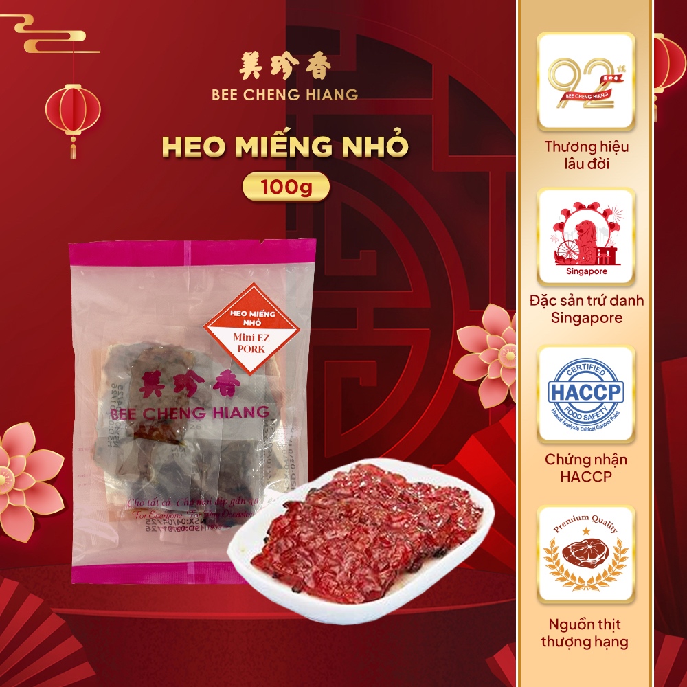 Heo miếng nhỏ Bee Cheng Hiang - Mini EZ Pork - Singapore Bakkwa