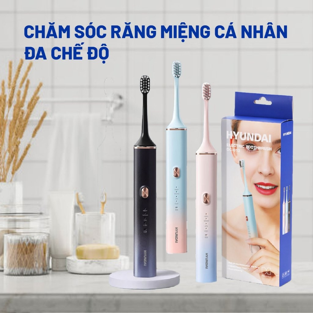 Bàn Chải Điện Hyundai OC-013 - Công nghệ làm sạch hiệu quả - Bảo hành chính hãng 12 tháng
