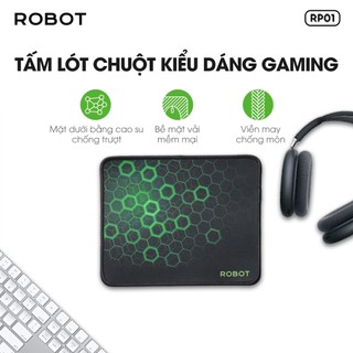 Tấm Lót Chuột Kiểu Dáng Gaming ROBOT RP01 Black - 22x18x0.2 cm