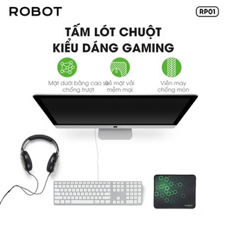 Tấm Lót Chuột Kiểu Dáng Gaming ROBOT RP01 Black - 22x18x0.2 cm