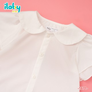 Áo sơ mi bé gái ILABY HCM áo sơ mi học sinh chất liệu cotton thô thoáng mát, thoải mái [1671]